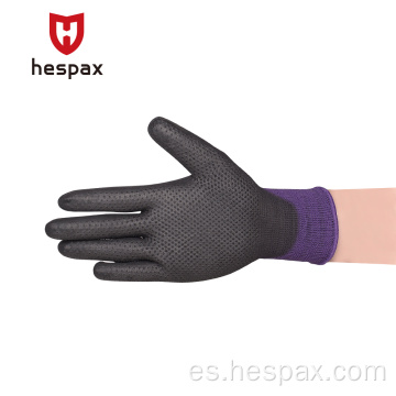 Pantalla táctil Hespax Microfoam Glove de punteado Nitrilo anti-Slip